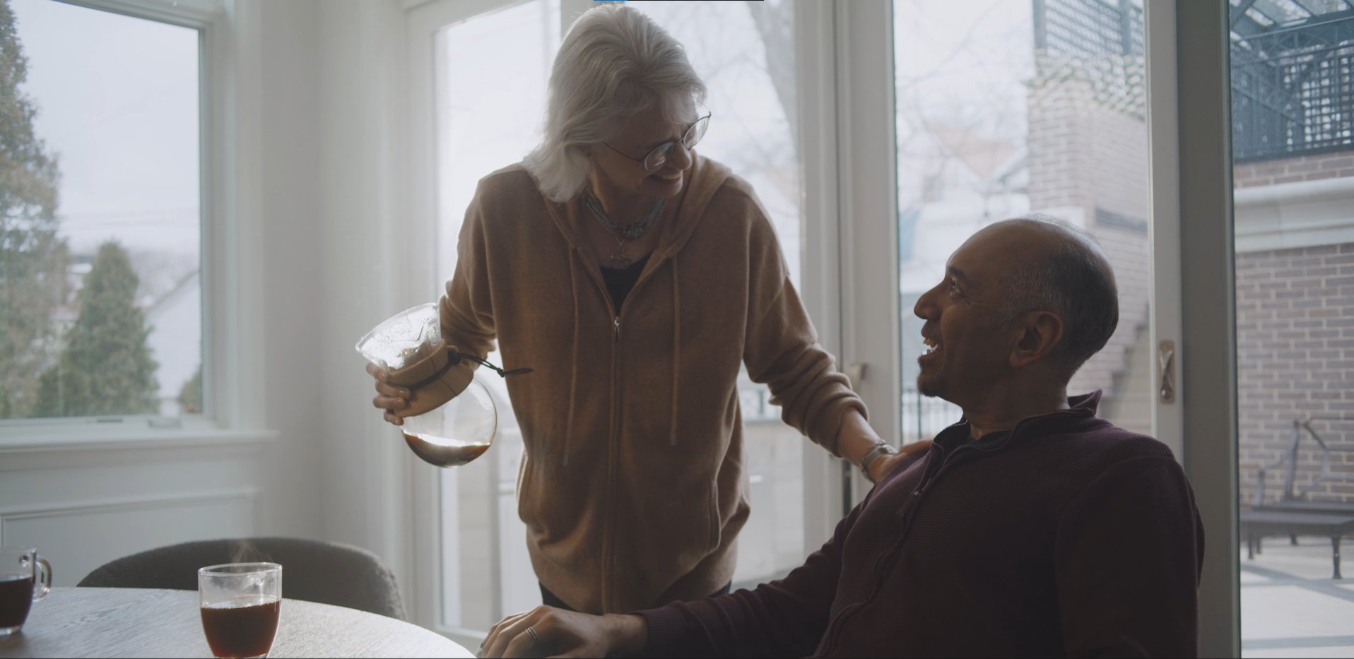 Two People Chatting in a Comfortable Home - Stress Free Home